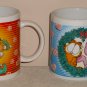 Garfield the Cat Ceramic Handled Coffee Mug Cup Lot of 4 Christmas Themed Odie Arlene PAWS 1996