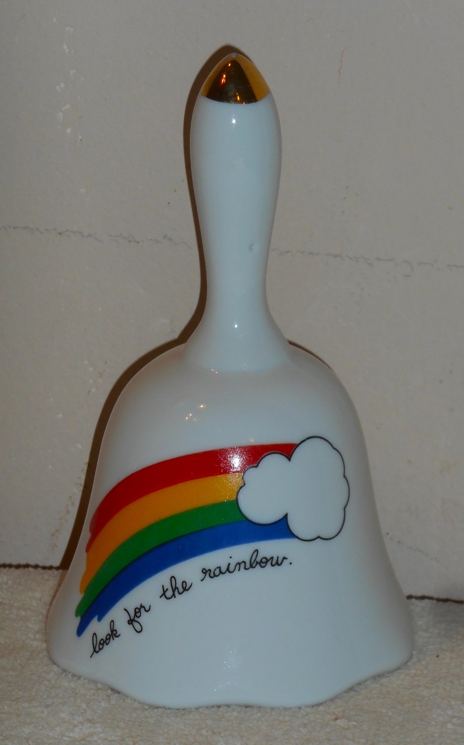 Look For The Rainbow 5Â½ Inch Ceramic Dinner Bell