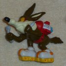 Wile E Coyote 2½ Inch PVC Figure ACME Rocket Roller Skates Looney Tunes Applause 1988 Fork Knife