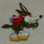 Wile E Coyote 2Â½ Inch PVC Figure ACME Rocket Roller Skates Looney Tunes Applause 1988 Fork Knife