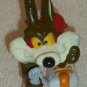 Wile E Coyote 2Â½ Inch PVC Figure ACME Rocket Roller Skates Looney Tunes Applause 1988 Fork Knife