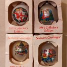 Campbell's Kids Soup Glass Ball Ornaments 1983 1984 1986 1987 Collector's Edition Season's Greetings