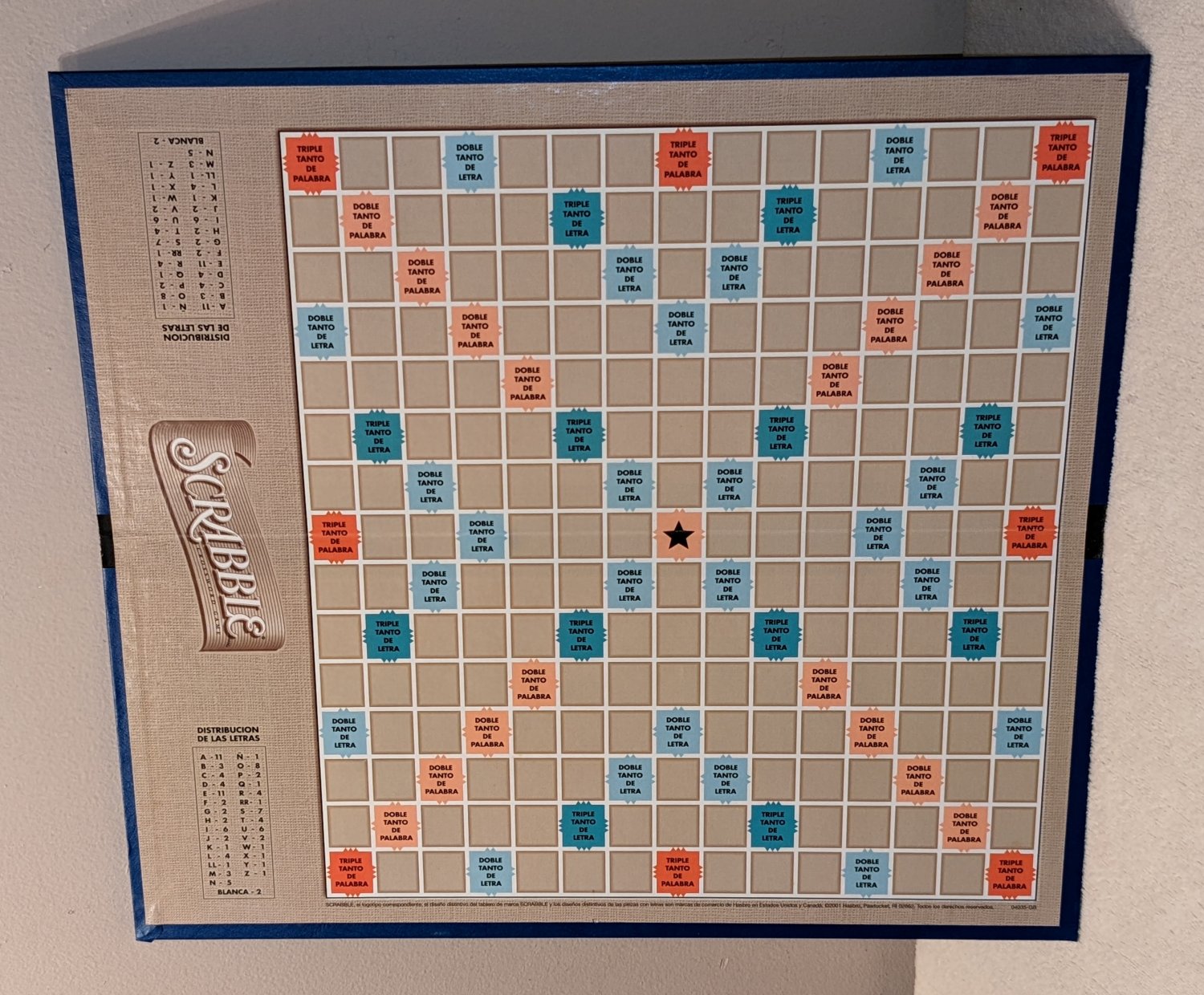 Spanish Language Scrabble Game Replacement Board Only