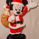 Mickey Mouse Santa Claus Ceramic 9¾ Inch Holiday Wall Plaque Schmid 253-462 With Box Disney