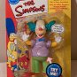 The Simpsons Talkin' Clip On Figures Slurpin' Bart Simpson Krusty the Clown Playmates Toys