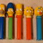 The Simpsons Family Pez Candy Dispenser Set Homer Marge Bart Lisa Maggie