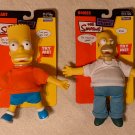 The Simpsons Springfield Screamers Dolls Homer Bart Playmates Toys 2003
