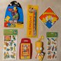 The Simpsons Items Lot Top Trumps Car Sign Puffy Stick-Ons Pencils Bart Clip-On Bart's Skateboarding