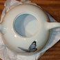 Miniature Mini MK Bo Jia Porcelain Decorative White Teapot Blue Butterfly Chinese Middle Kingdom Box