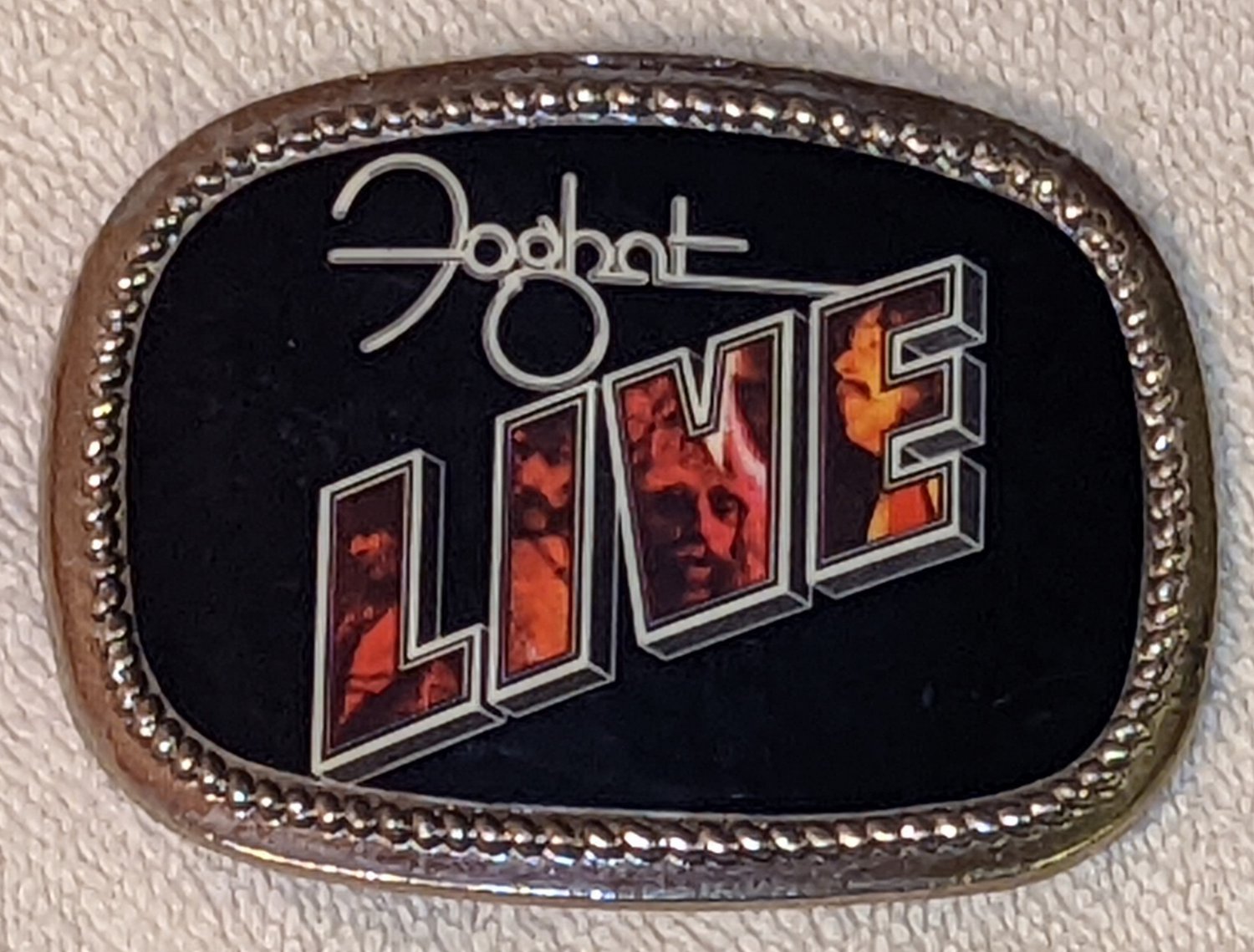 Foghat Live Metal Belt Buckle Rock & Roll Band Midwestern