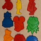 Character Cookie Cutter Lot Kermit Frog Mickey Mouse Winnie the Pooh Raggedy Ann Andy Holly Hobbie