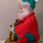 Santa's Best 16 Inch Animated Christmas Elf Figure Toy Soldier Sack Bag Excellent Working Condition