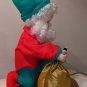 Santa's Best 16 Inch Animated Christmas Elf Figure Toy Soldier Sack Bag Excellent Working Condition