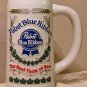 Pabst Blue Ribbon Ceramic Oktoberfest 6Â½ Inch Stein Mug Limited Edition The Real Taste Of Beer