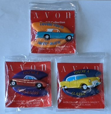 Avon Gift Collection Cruisin Classics Refrigerator Magnet Lot