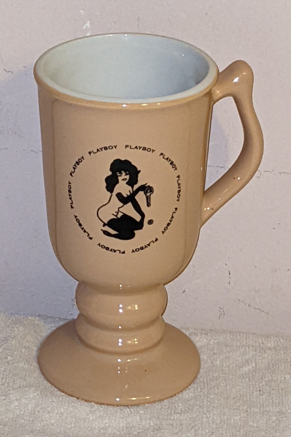 Playboy Femlin Ceramic Irish Coffee Mug 5Â½ Inch Tan LeRoy Neiman Handled Hall 1272