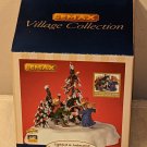 Lemax 44190 Merry Christmas Tree Lighted Animated Table Accent Village Retired Battery Operated 2004
