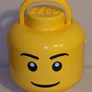 LEGO Large Yellow Minifig Head Brick Block Part Sorter Storage Case Two Trays Carrying Handle 2010