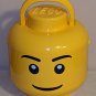 LEGO Large Yellow Minifig Head Brick Block Part Sorter Storage Case Two Trays Carrying Handle 2010