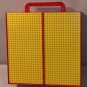 LEGO Red Bricks Blocks Parts Storage Case With Carrying Handle Yellow Base Plates 1989