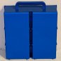 LEGO Blue Bricks Blocks Parts Storage Case With Dividers Carrying Handle Green Base Plates 1989