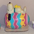 Snoopy Woodstock Whitman's Candies Easter Lot Plastic Egg Bank PVC Figures Peanuts Gang