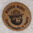 Smokey Bear Wooden Nickel Commonwealth of Virginia Forestry Association Richmond 23219
