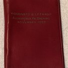 1952 Woodward & Lothrop Woodies Mini Vinyl Notepad Folder Paper Pencil Alexandria Va Opening