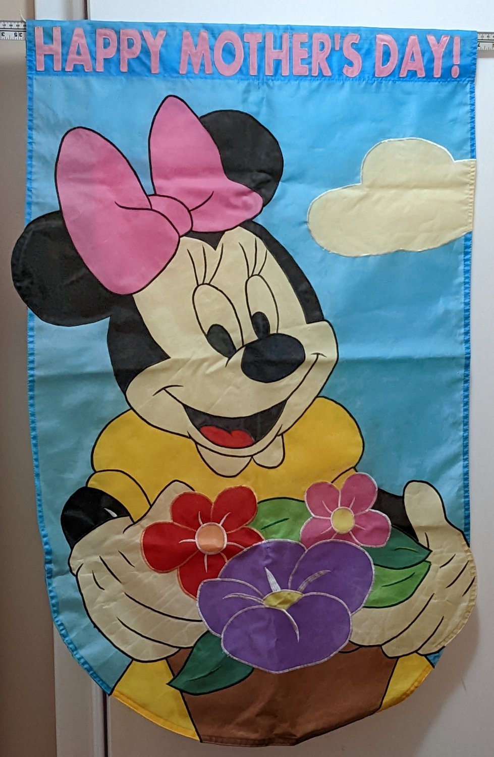 Disney Minnie Mouse Happy Mother's Day Decorative Garden Flag 100% Nylon NCE 1998