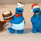 Sesame Street PVC Figures Little People Ornaments Squeak Toy Snuffleupagus Cookie Grover Oscar