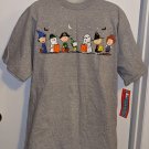 Peanuts Gang Size XL Extra Large Gray Short Sleeve Halloween Tee T Shirt Snoopy Charlie Brown NWT