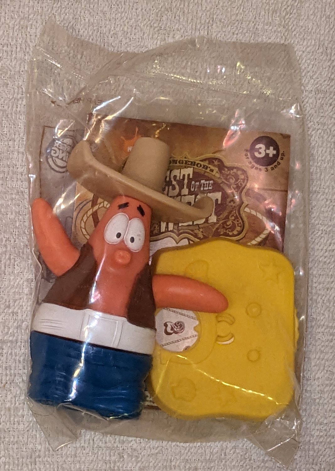 Burger King Spongebob's Pest of the West Patrick Figure Kid's Meal Toy 2007 NIB Nickelodeon