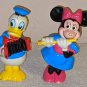 Vintage Donald Duck Accordion Minnie Mouse Flute Figures Walt Disney Show Boat