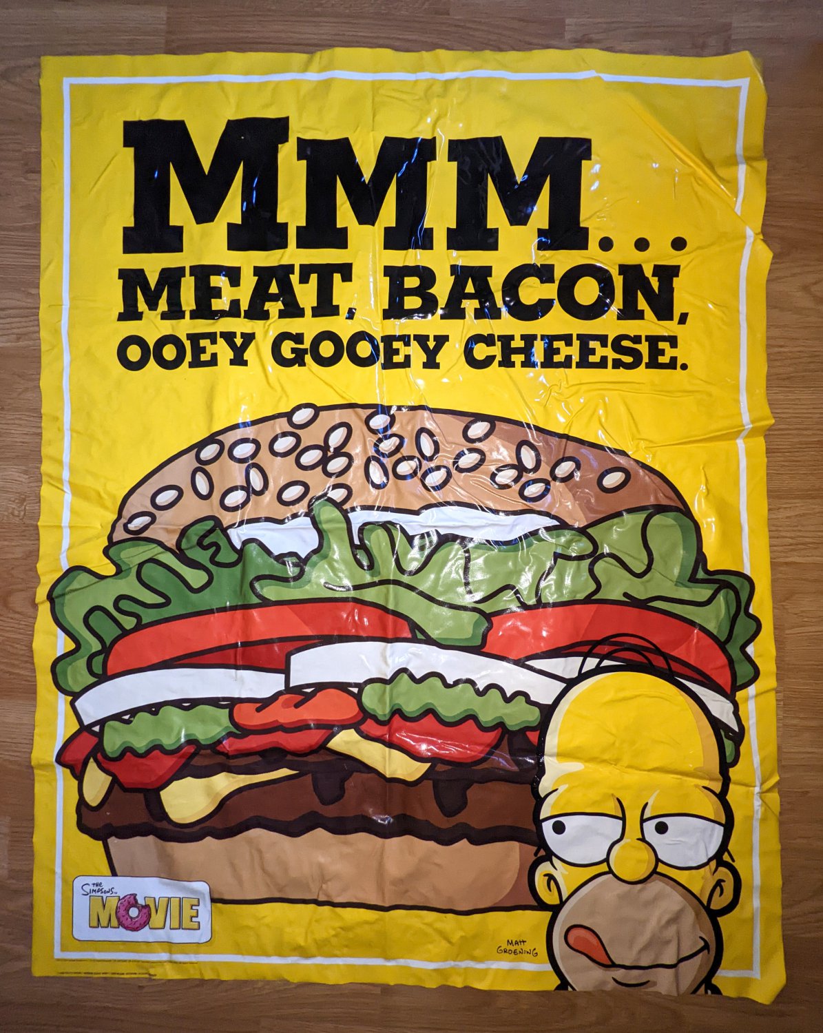 The Simpsons Movie Burger King Kids Meal Toys Promo Signs Vinyl Window Clings 2007 Homer Bart Lisa
