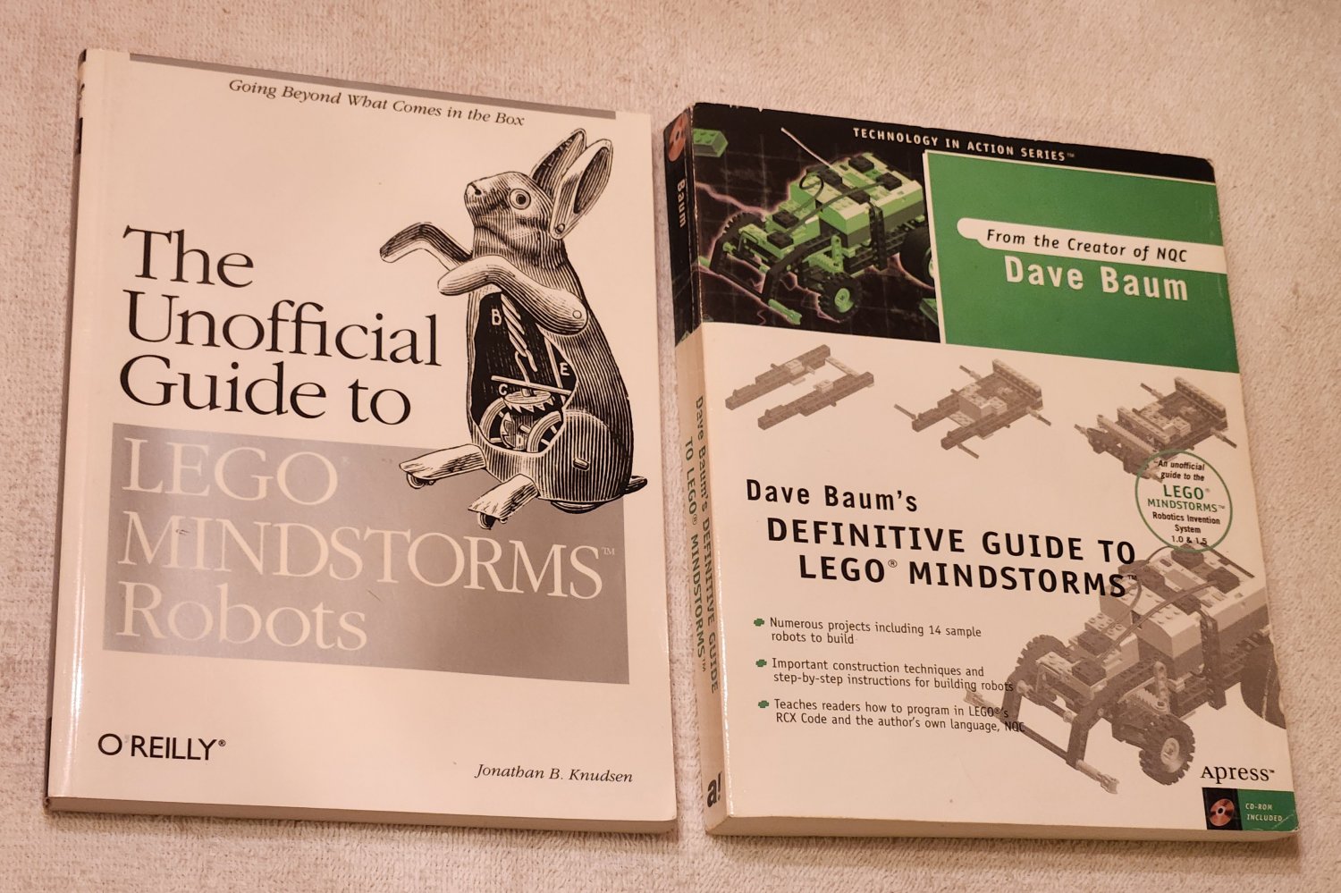 LEGO Mindstorms Softcover Paperback Book Lot Unofficial Guide Robots Definitive Guide To Dave Baum