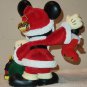 Mickey Mouse Resin Figurine Santa Claus Disney Store Minnie Pluto Goofy Donald Toy Sack Stocking