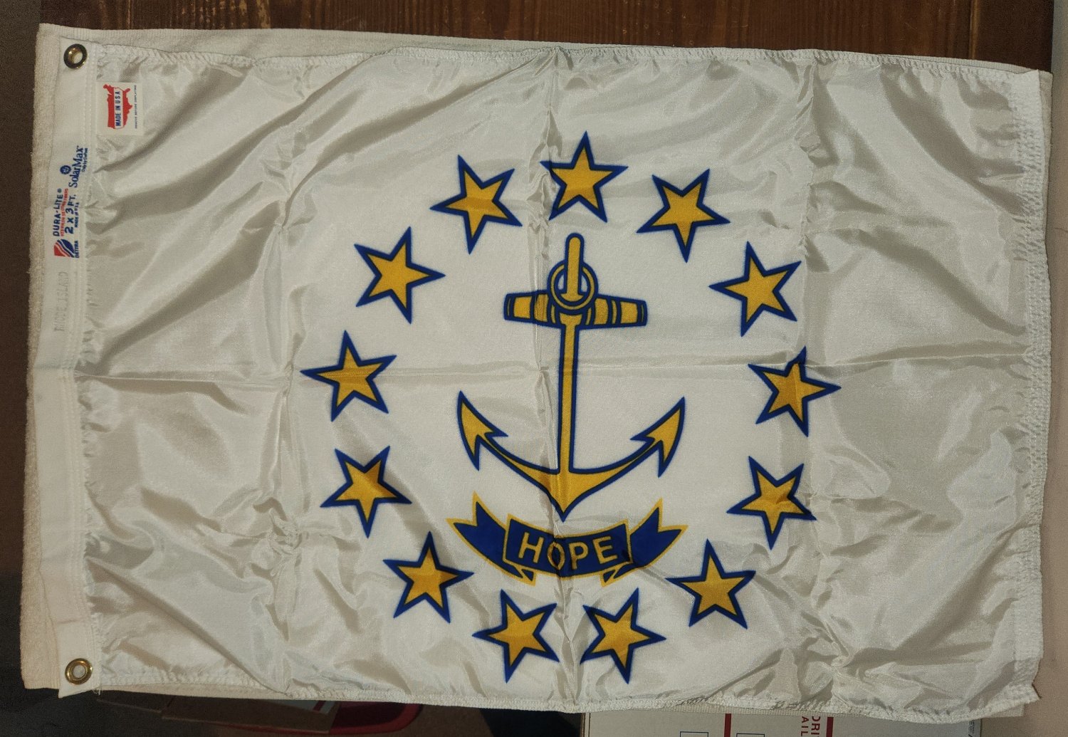 Dettra Dura-Lite Rhode Island State Flag 2' x 3'  Nylon HOPE Made in USA