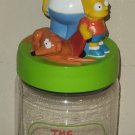 The Simpsons Plastic Lolly Jar Lollipop Homer Simpson Bart Santa's Little Helper 1998 Audus Noble