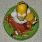 The Simpsons Plastic Lolly Jar Lollipop Homer Simpson Bart Santa's Little Helper 1998 Audus Noble