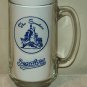 Vintage Washington Senators 5½ Inch Handled Glass Beer Mug Clear White Blue MLB Baseball Team
