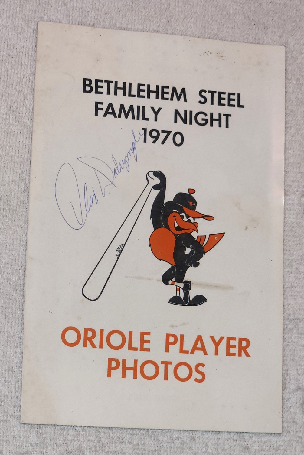 Vintage Bethlehem Steel Family Night 1970 Oriole Player Photos Robinson Palmer Powell Signature