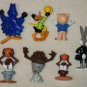 Looney Tunes PVC Figure Lot + Toothbrush Holder Taz Devil Porky Daffy Super Duck Bugs Tune Squad