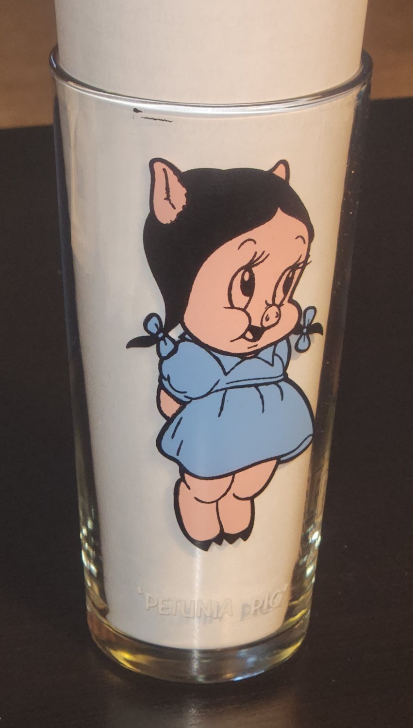 Petunia Pig Pepsi Collector Series Drinking Glass 1973