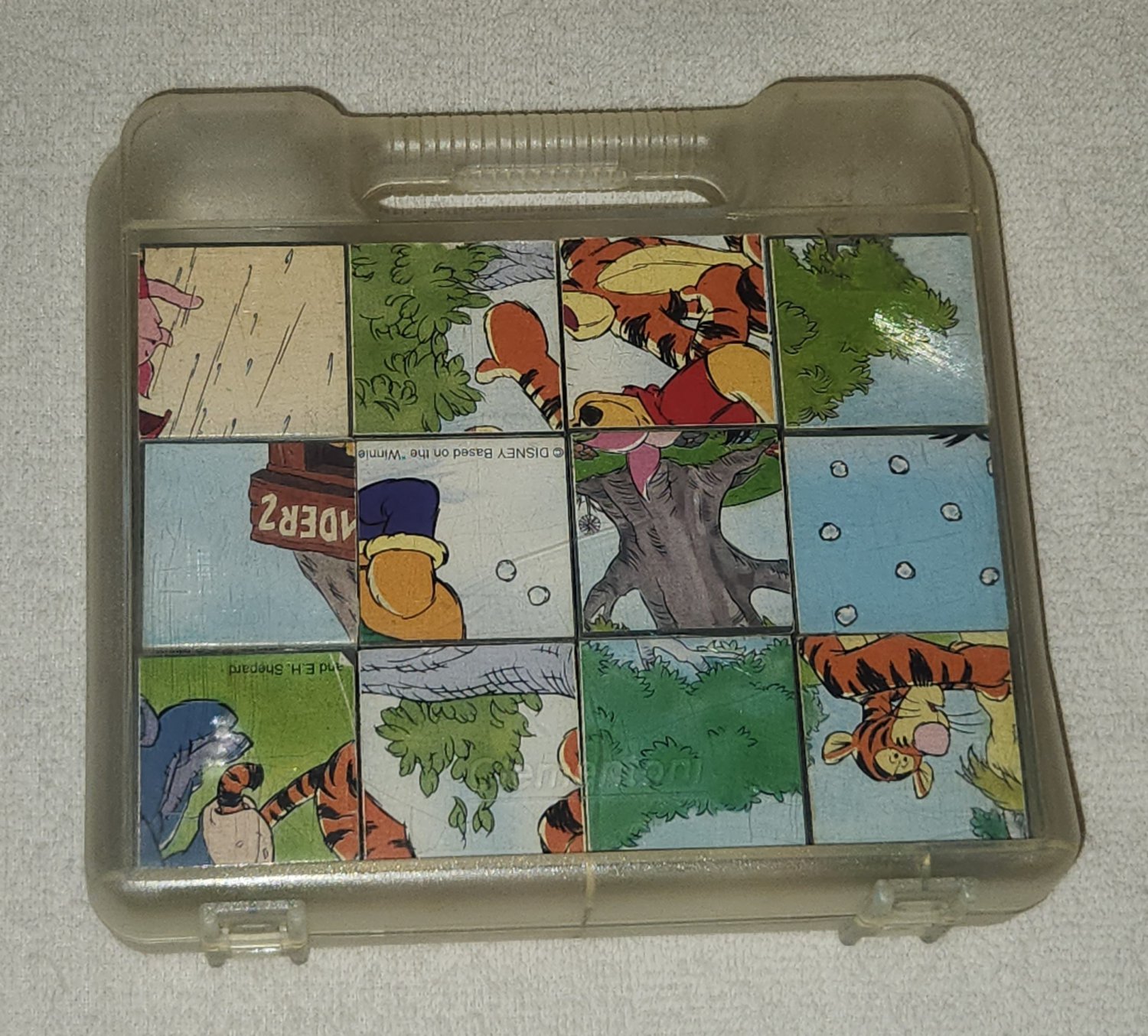 Winnie the Pooh Cube Block Puzzle 12 Pieces Makes 6 Different Tigger Piglet Eeyore Clementoni Disney