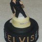 Franklin Mint Musical Elvis the King Hand Painted Figurine Glass Dome Cover Heartbreak Hotel 1997