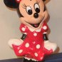 Minnie Mouse 4Â¼ Inch Ceramic Figurine Red White Polka Dot Dress Bow Walt Disney