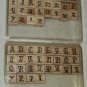 Stampin Up Bold Line Alphabet ABC Wood Mounted Rubber Stamp Sets Lower Upper Case Complete  2000