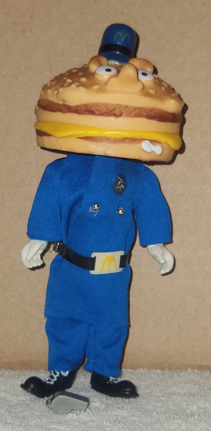 McDonald's Remco Officer Big Mac 6Â¾ Inch Posable Doll Figurine Whistle 1976