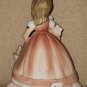 Vintage IW Rice Portable Lamp Night Light Girl Young Lady Red Dress Poodle Umbrella Japan