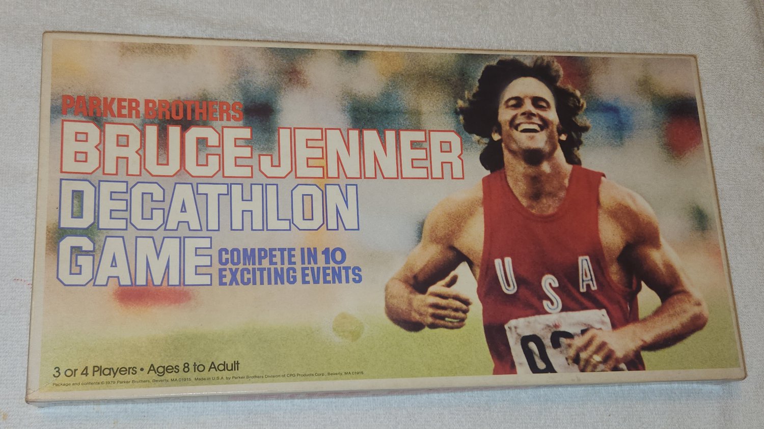 Bruce Jenner Decathlon Board Game Parker Brothers 176 USA Olympian Olympics 1979